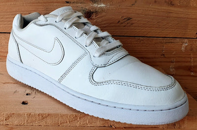 Nike Ebernon Low Leather Trainers UK7.5/US8.5/EU42 AQ1775-100 Triple White