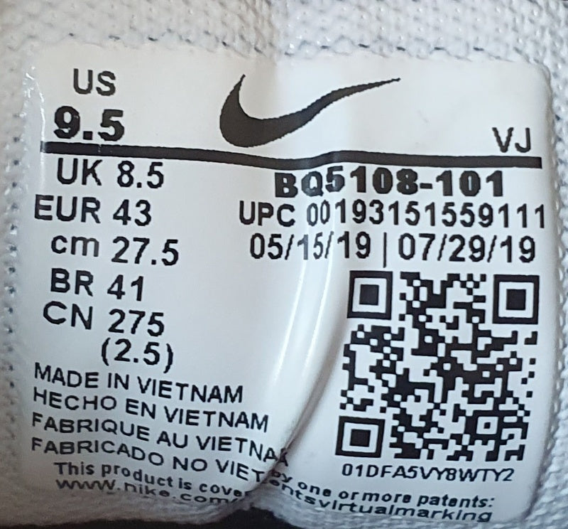 Nike Ghoswift Low Textile Trainers UK8.5/US9.5/EU43 BQ5108-101 White/Wolf Grey