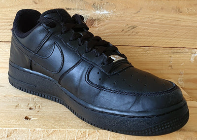 Nike Air Force 1 Low Leather Trainers UK6/US7/EU40 315122-001 Triple Black