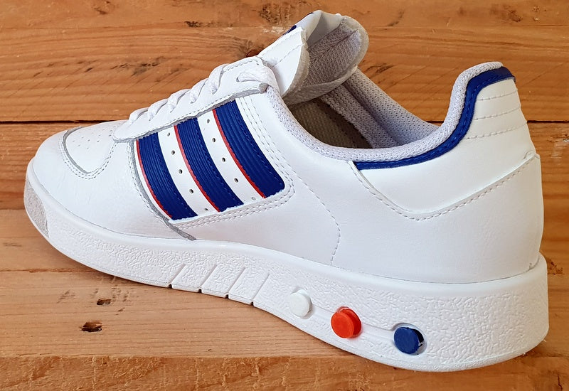 Adidas G.S. Court Low Leather Trainers UK8/US8.5/EU42 GX9449 White/Blue