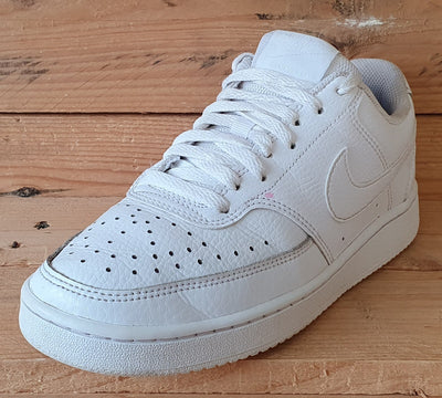 Nike Court Vision Low Leather Trainers UK4/US6.5/EU37.5 CD5434-100 Triple White