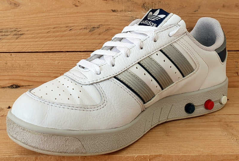 Adidas GS Court Low Leather Trainers UK8/US8.5/EU42 GZ4314 White/Grey/Silver