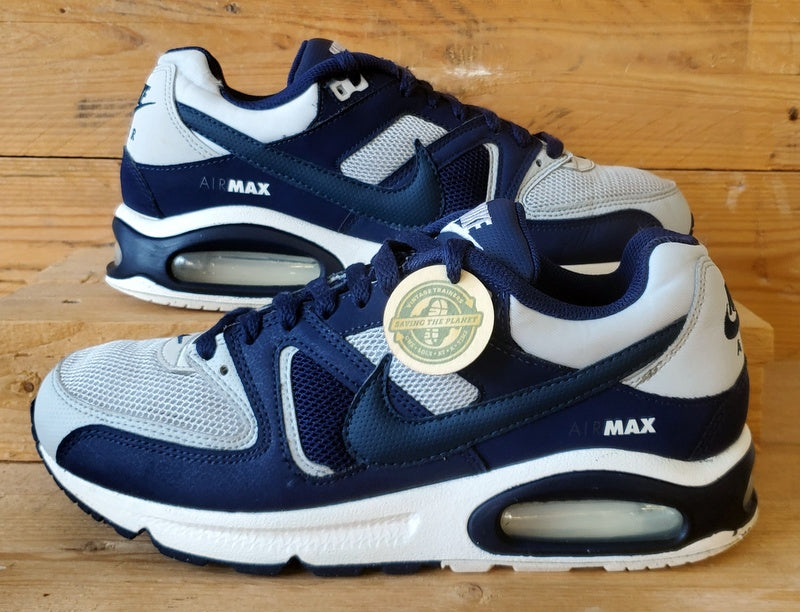 Nike Air Max Command Textile Trainers UK7/US8/EU41 629993-045 Pure Platinum/Navy