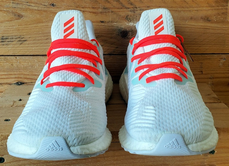 Adidas Alphaboost Low Primeknit Trainers UK8.5/US9/EU42.5 EG1441 White/Solor Red