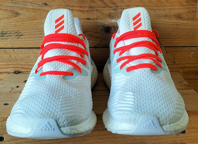 Adidas Alphaboost Low Primeknit Trainers UK8.5/US9/EU42.5 EG1441 White/Solor Red