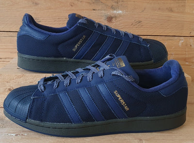 Adidas Originals Superstar Low Textile Trainers UK9/US9.5/EU43 S75615 Navy Blue