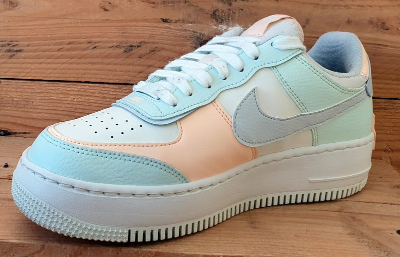 Nike Air Force 1 Shadow Leather Trainers UK6/US8.5/EU40 CU8591-104 Barely Green