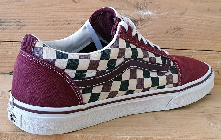 Vans Shoes Vans Old Skool Checkerboard Burgundy Vans Old Skool