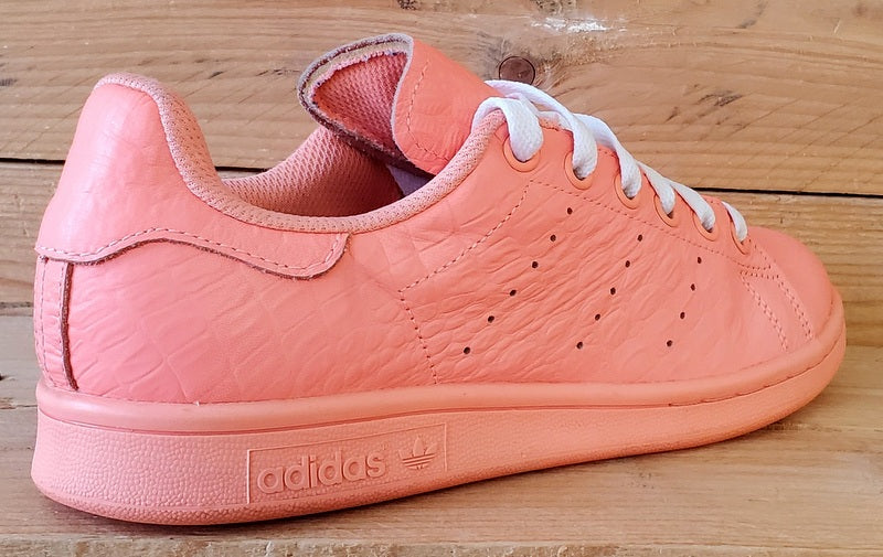 Adidas Stan Smith Low Leather Trainers UK4.5/US6/EU37 AQ6807 Peach Sunglow
