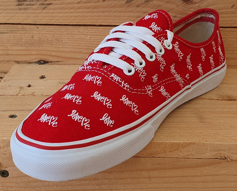 Vans Off The Wall Love Me Canvas Trainers UK9/US10/EU43 TC8R Red/White/Gum