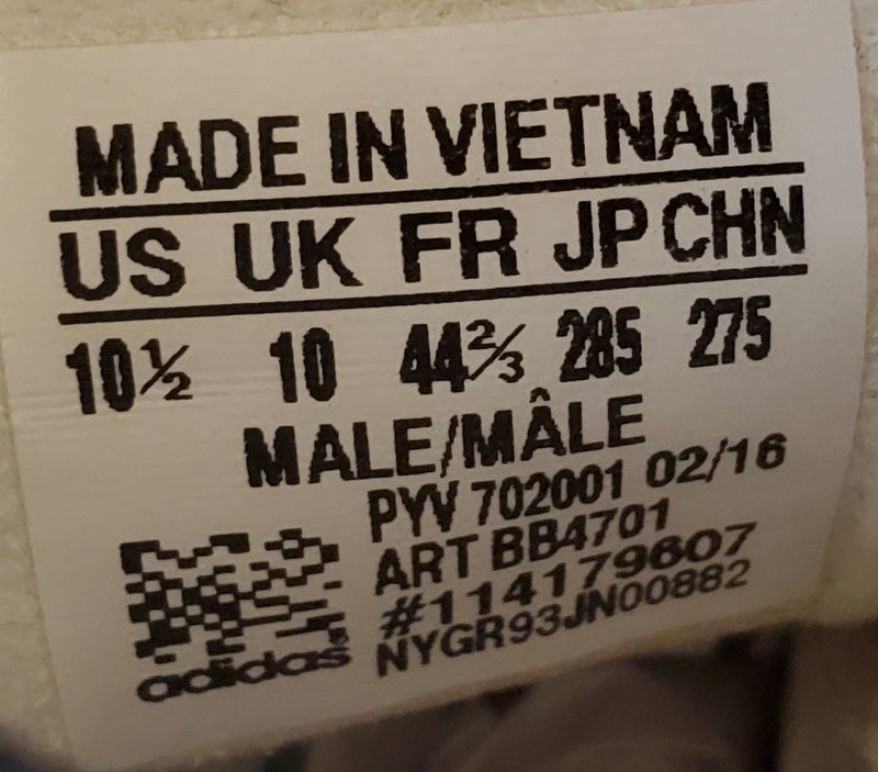 Adidas Los Angeles Low Textile Trainers UK10/US10.5/EU44.5 BB4701 White/Black