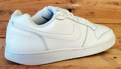 Nike Ebernon Low Leather Trainers UK10/US11/EU45 AQ1775-100 Triple White