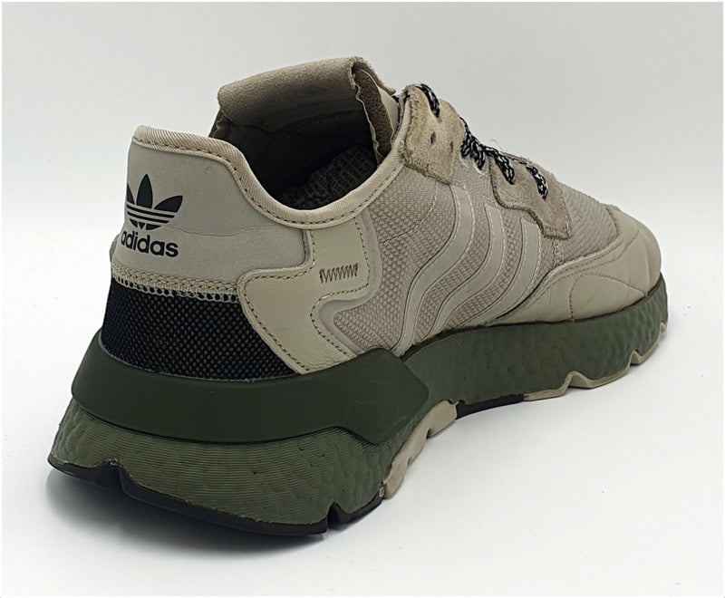 Adidas Nite Jogger Low Textile Trainers EE5871 Sesame Raw Khaki UK13.5/US14/EU49