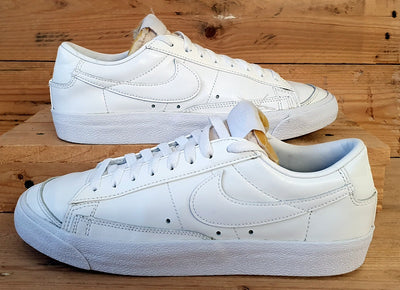 Nike Blazer Low 77 Leather Trainers UK6/US8.5/EU40 DC4769-100 Triple White