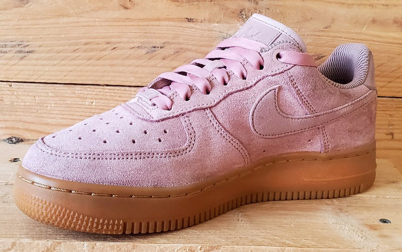 Nike Air Force 1 Low Suede Trainers UK4.5/US7/EU38 AA0287-600 Particle Pink/Gum