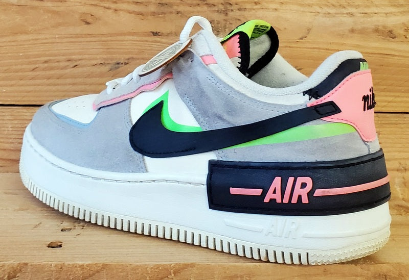 Nike Air Force 1 Shadow Low Trainers UK6/US8.5/EU40 CU8591-101 Sunset Pulse Blue