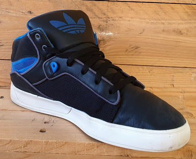 Adidas Attitude Vulc West Mid Leather Trainers UK9/US9.5/EU43 G64293 Black/Blue