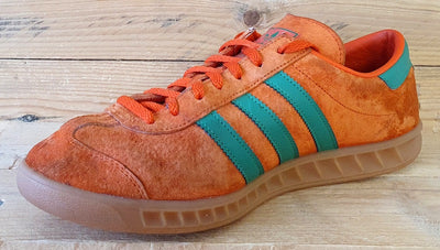 Adidas Originals Hamburg Low Suede Trainers UK8.5/US9/EU42.5 H00447 Orange/Green