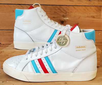 Adidas Basket Profi Mid Leather Trainers UK10/US10.5/E44.5 FW5000 White/Blue/Red