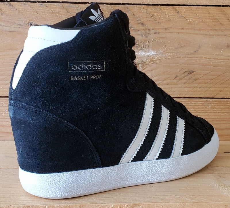 Adidas Basket Profi Up Mid Suede Trainers UK4/US5.5/EU36.5 G95650 Black