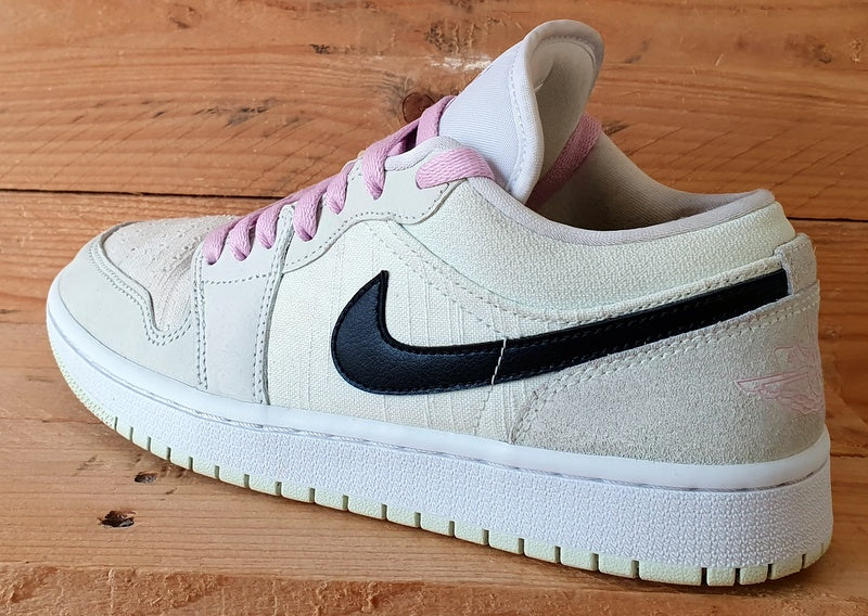 Nike Jordan 1 Low SE Trainers UK5.5/US8/EU39 CZ0776-300 Barely Green Pink