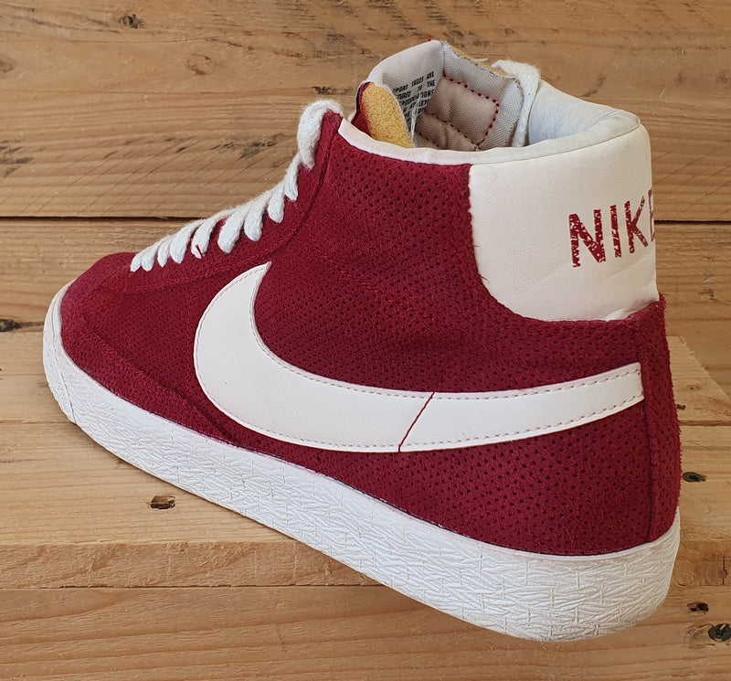 Nike Blazer Premium Mid Suede Trainers UK9/US10/EU44 538282-602 Noble Red