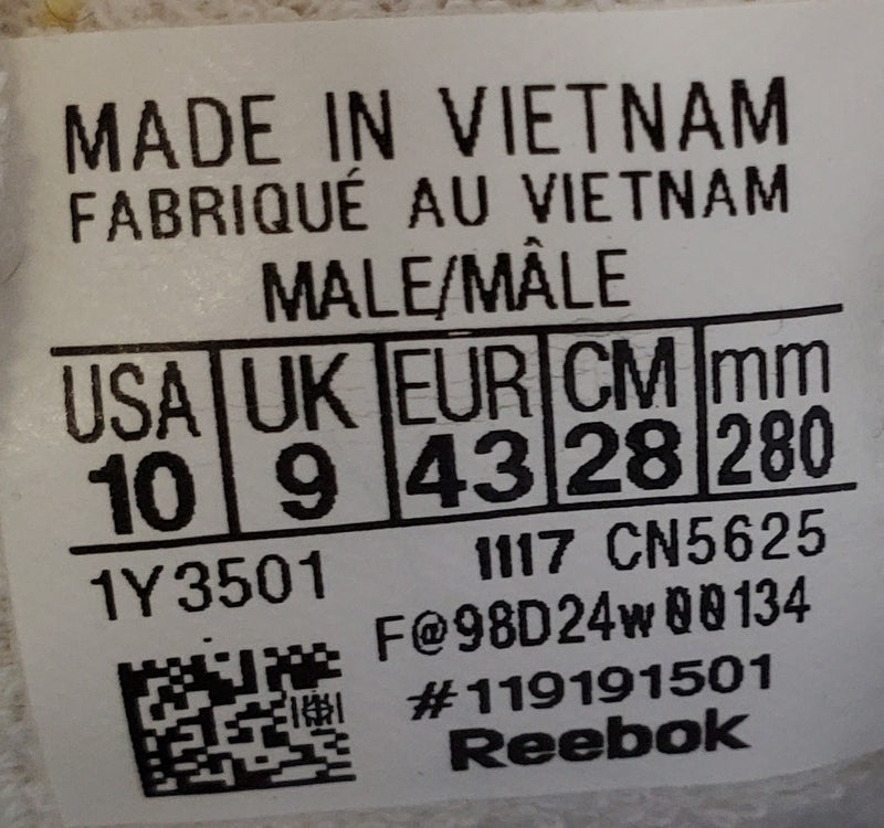 Reebok Club C 85 Low Leather Trainers UK9/US10/EU43 CN5625 White/Orange