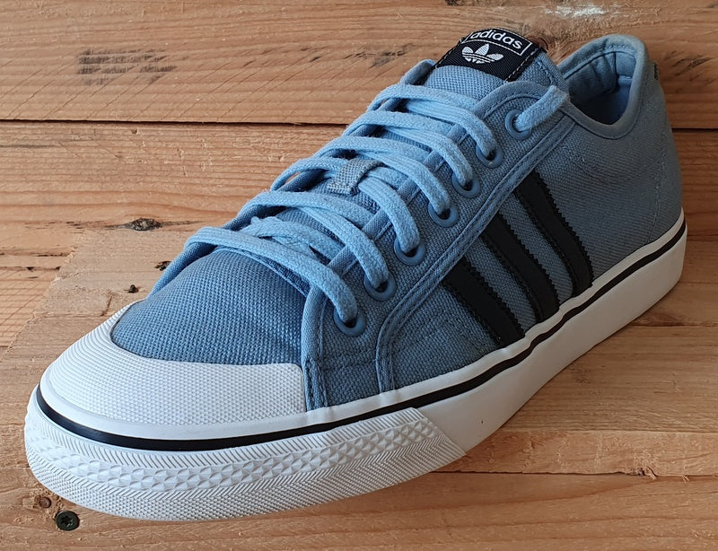 Adidas Original Nizza Low Canvas Trainers UK12.5/US13/EU48 BZ0491 Blue/White/Gum