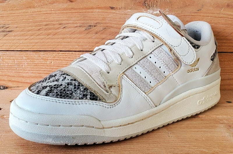 Adidas Forum 84 Low Leather Trainers UK5/US5.5/EU38 FZ6292 White/Snakeskin