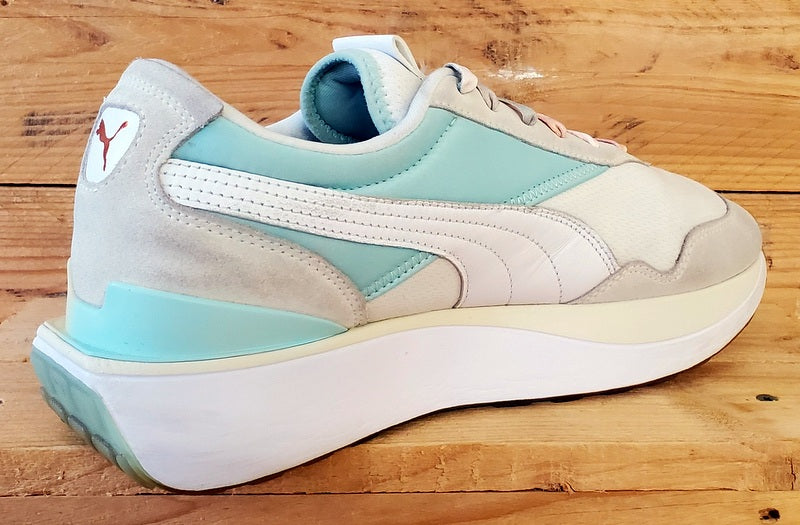 Puma Cruise Rider Textile Trainers UK8/US10.5/EU42 381881-01 White/Eggshell Blue