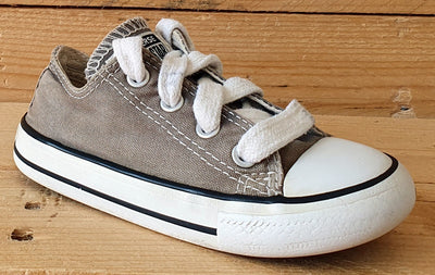 Converse All Star Low Canvas Kids Trainers UK7/US7/EU23 7J794C Brown/White