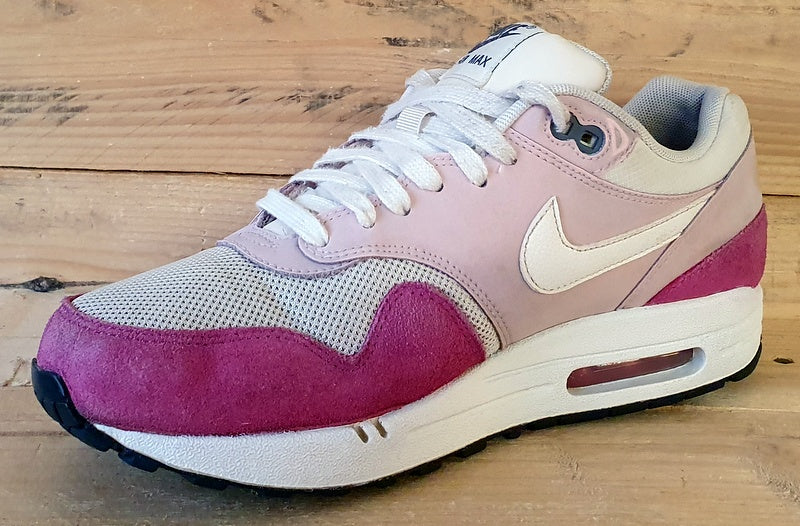 Nike Air Max 1 Essential Suede Trainers UK6/US8.5/EU40 599820-101 Arctic Pink