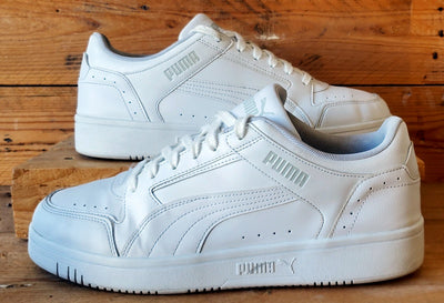 Puma Rebound Low Leather Trainers UK10/US11/EU44.5 380747-02 Triple White