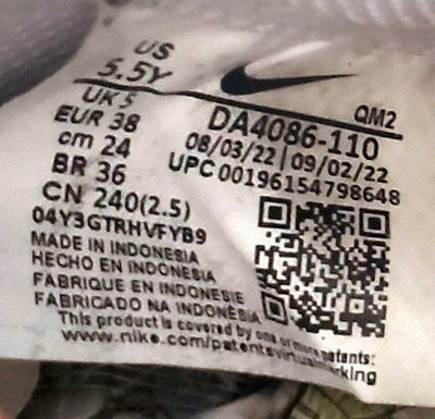 Nike Blazer 77 Mid Leather Trainers UK5/US5.5Y/EU38 DA4086-110 White/Red