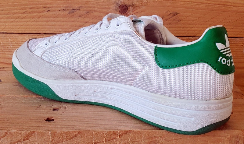 Adidas Rod Laver Low Textile Trainers UK8/US8.5/EU42 G99863 White Fairway/Green