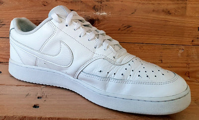 Nike Court Vision Leather Trainers UK9.5/US10.5/EU44.5 CD5463-100 Triple White