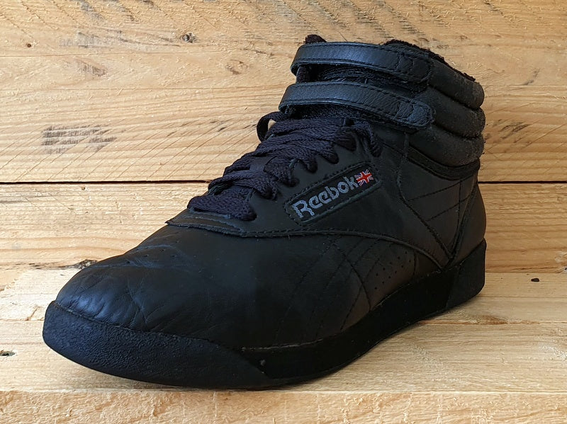 Reebok Ex-O-Fit Mid Leather Trainers UK4.5/US7/E37.5 RA811 PYE 2-71 Triple Black