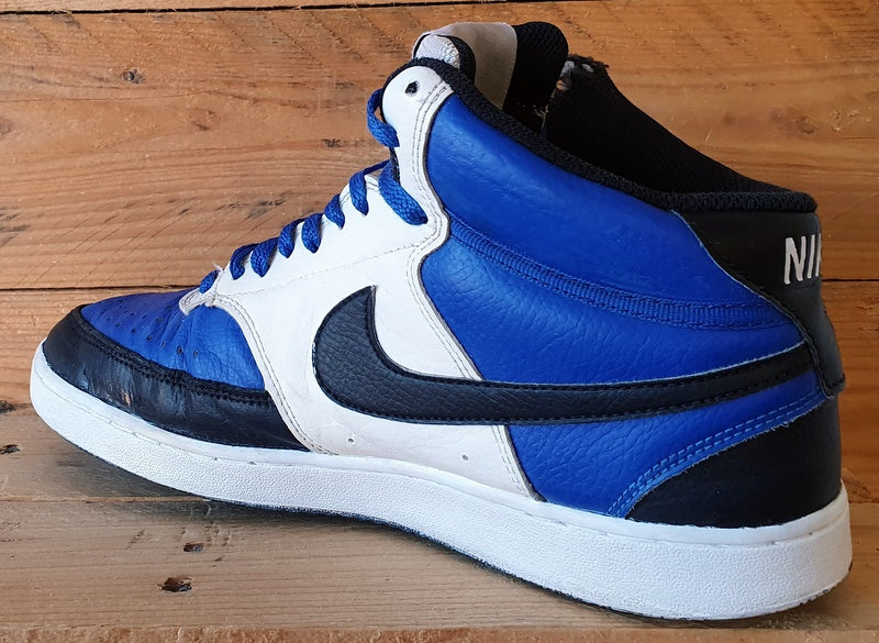 Nike Court Vision Mid Leather Trainers UK8/US9/EU42.5 DM1186-400 Game Royal