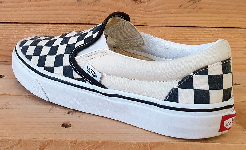 Vans Old Skool Low Canvas Trainers UK5/US7.5/EU38 751505 Cream Checkerboard