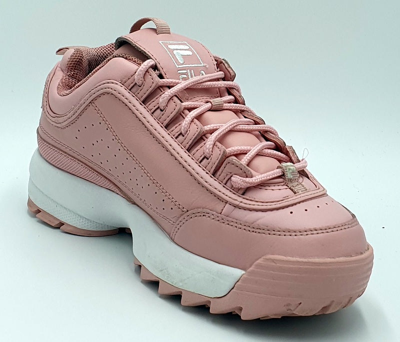 Fila Disruptor Chunky Low Leather Trainers 3FM00764-426 Pink/White UK4/US5/E37.5
