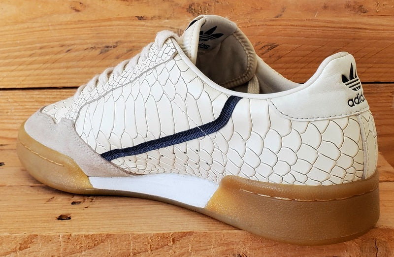 Adidas Continental 80 Low Leather Trainers UK7.5/US8/EU41 D96659 White Python