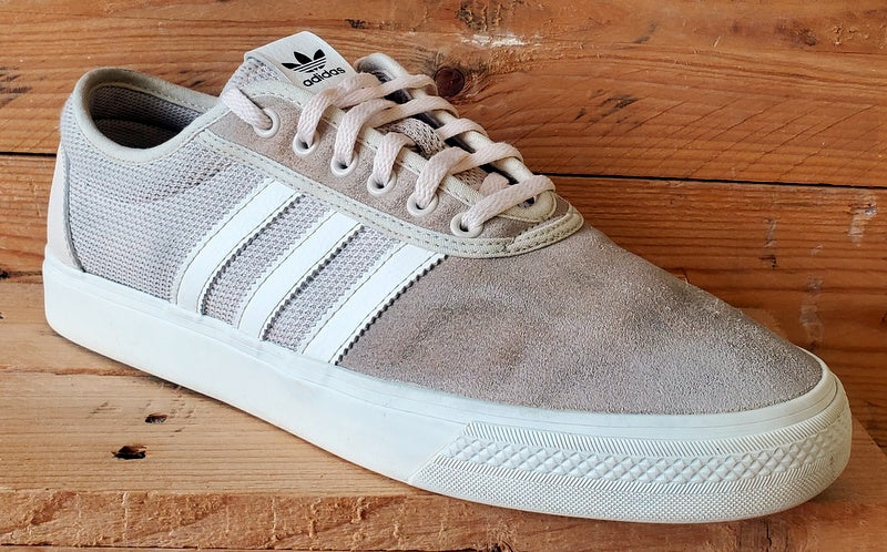 Adidas Adiease Low Suede Trainers UK11/US11.5/EU46 EE7292 Linen/Chalk/White