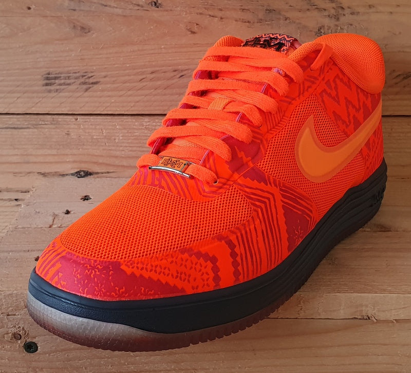 Nike Lunar Force 1 Fuse BHM Low Textile Trainers UK9 US10 EU44 585714 800 Orange VintageTrainers