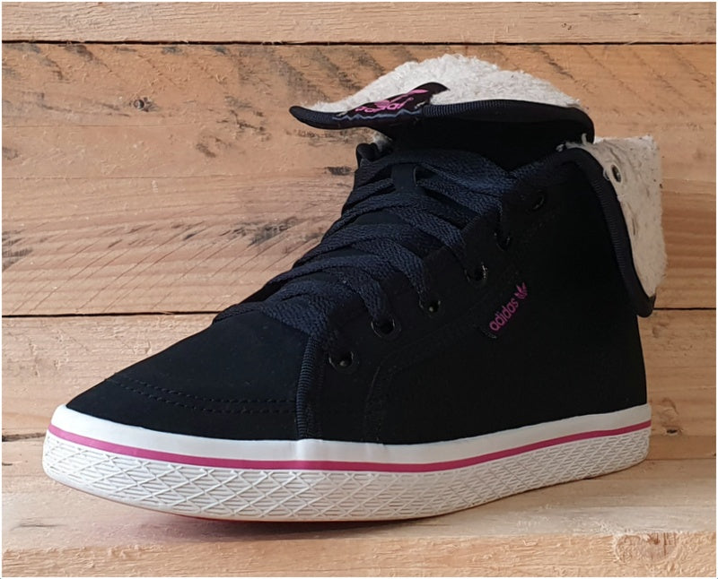 Adidas Honey Mid Suede/Wool Trainers UK6/US7.5/EU39 F33197 Black/White/Pink