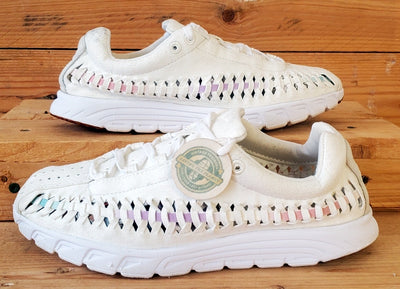 Nike Mayfly Woven Low Suede Trainers UK4.5/US7/EU38 833802-101 Sail/Orchid Mist