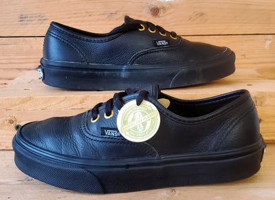 Vans Off The Wall Low Leather Trainers UK3.5/US6/EU36 500714 Triple Black