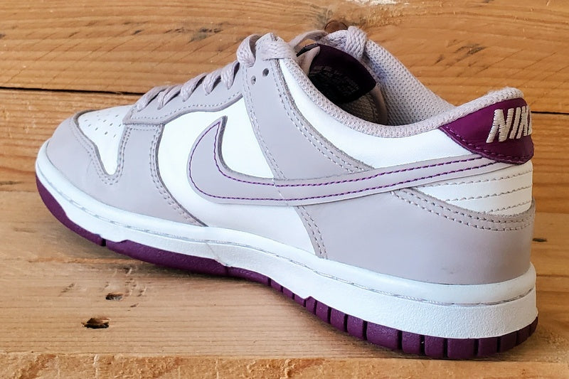 Nike Dunk Low Leather Trainers UK4/US4.5Y/E36.5 FB9109-104 Platinum Violet/White