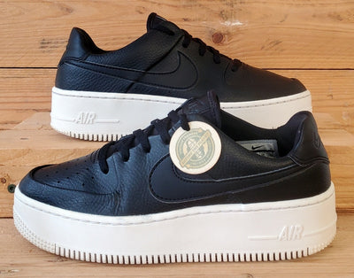 Nike AIr Force 1 Sage Low Leather Trainers UK4.5/US7/EU38 AR5339-002 Black/White