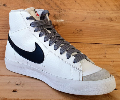 Nike Blazer Mid 77 GS Leather Trainers UK5/US5.5Y/EU38 DA4086-100 White/Black