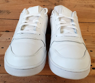 Nike Ebernon Low Leather Trainers UK10/US11/EU45 AQ1775-100 Triple White